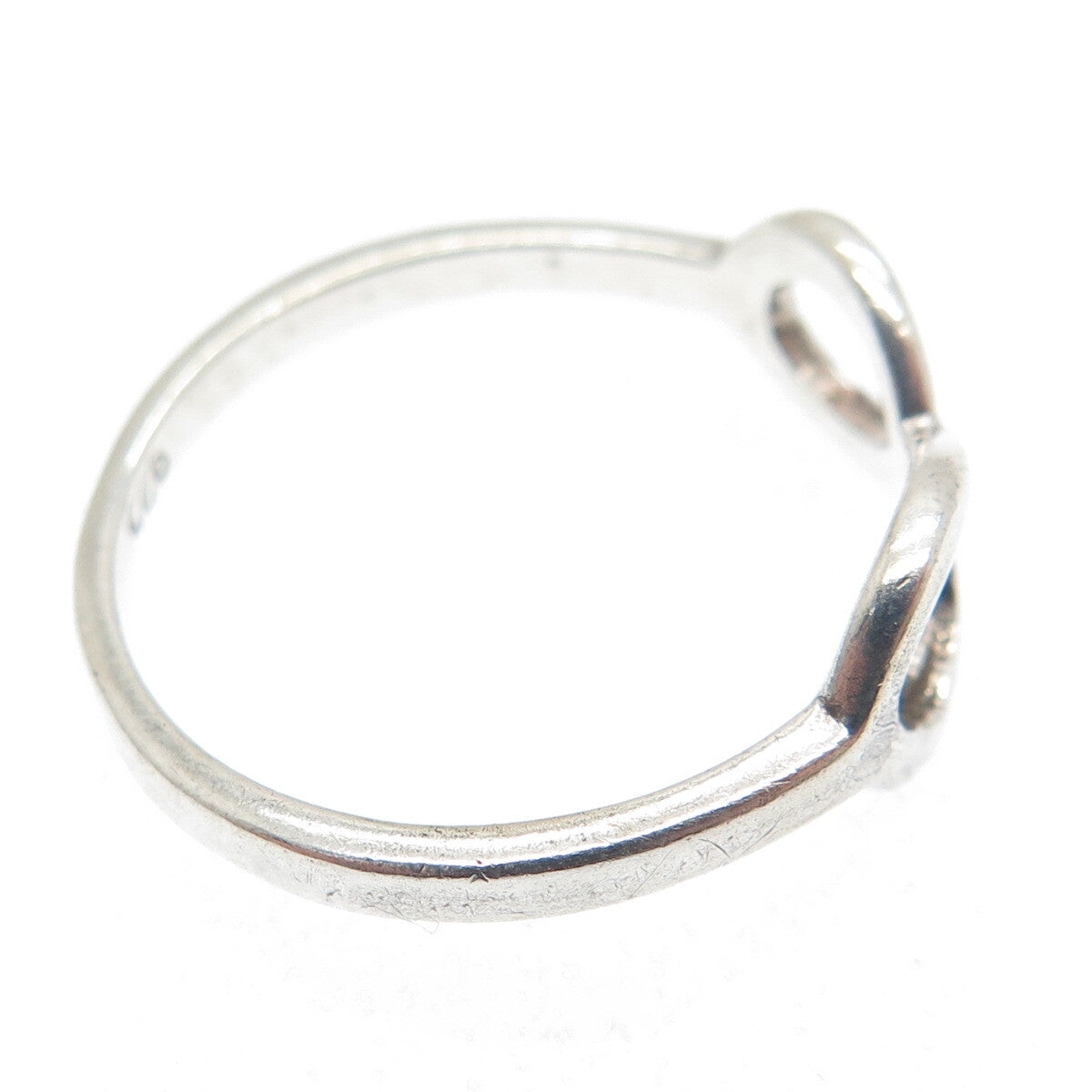 925 Sterling Silver Vintage Infinity Ring Size 8.25