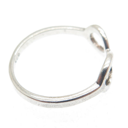 925 Sterling Silver Vintage Infinity Ring Size 8.25