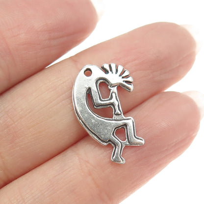 SUN WEST 925 Sterling Silver Vintage Southwestern Navajo Kokopelli Pendant