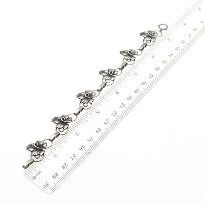 JEWELART Sterling 1/20 12K Gold Filled Antique Art Deco Floral Bracelet 7.25"