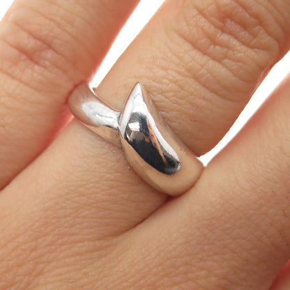 925 Sterling Silver Vintage Modernist Ring Size 6.75