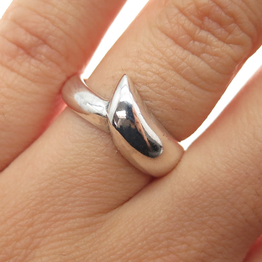 925 Sterling Silver Vintage Modernist Ring Size 6.75