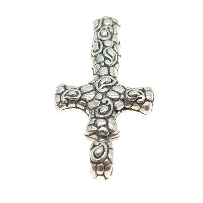 925 Sterling Silver Vintage Kali Cross Pendant