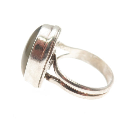 Old Pawn 925 Sterling Silver Vintage Southwestern Agate Tribal Ring Size 6