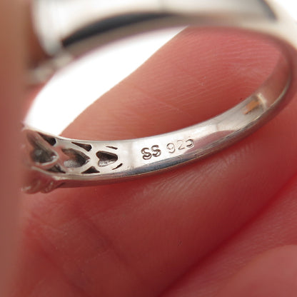 925 Sterling Silver Round-Cut C Z Ring Size 7