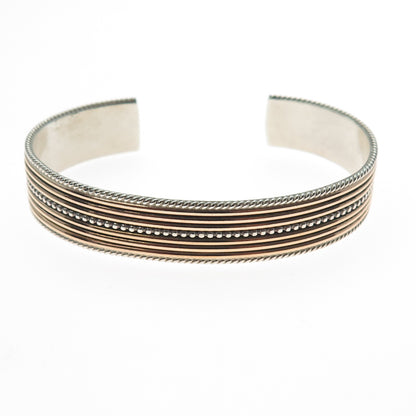 NORA TAHE NAVAJO Old Pawn Sterling 1/20 12K Gold Filled Adjustable Bracelet 6"