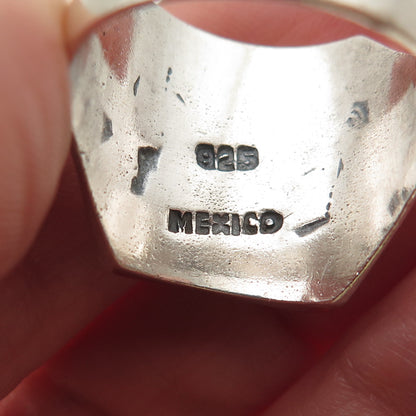 925 Sterling Vintage Mexico Adam & Eve Garden of Eden Modernist Ring Size 10.5