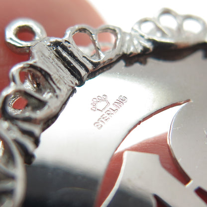 CROWN 925 Sterling Silver Vintage "25 Happy Anniversary" Pendant