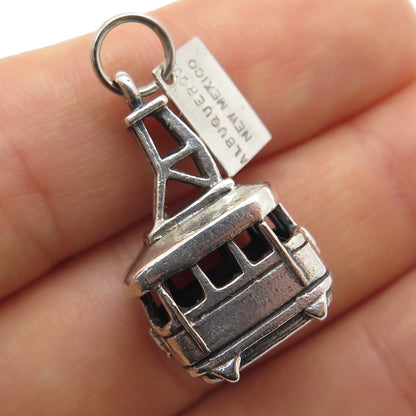 BELL TRADING 925 Sterling Silver Vintage Sandia Peak Tramway 3D Charm Pendant