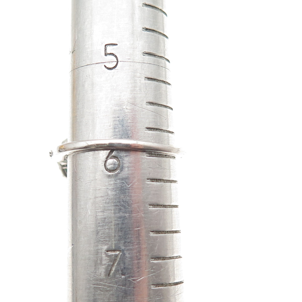 925 Sterling Silver Real Chrome Diopside & C Z Bohemian Ring Size 6