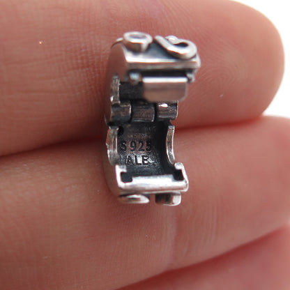 PANDORA 925 Sterling Silver Tendril Clip Charm