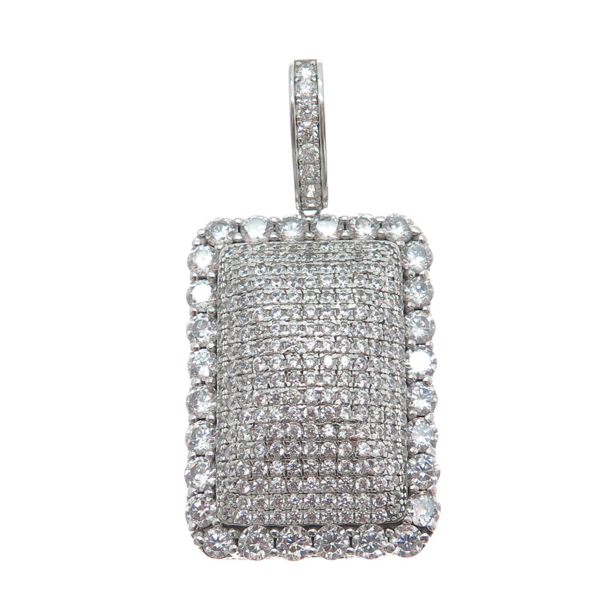 DESIGNS BY YAGI 925 Sterling Silver Round-Cut C Z Sparkle Pendant