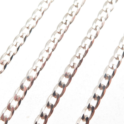 P. Lux 925 Sterling Silver Vintage Italy Curb Chain Necklace 20"