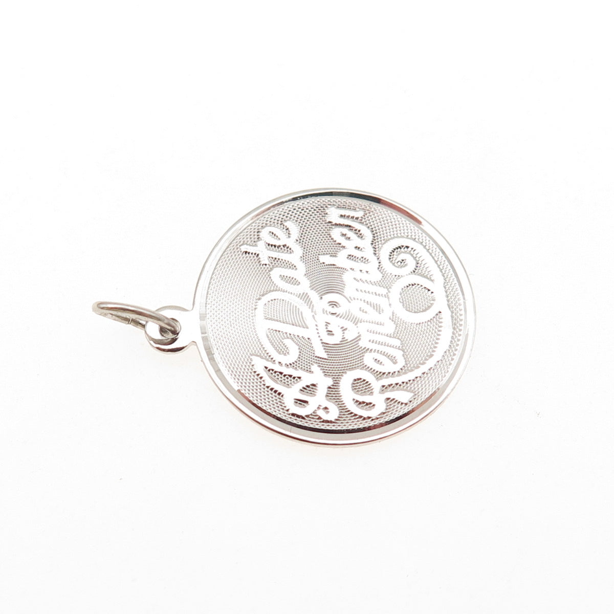 JAY POSON 925 Sterling Silver Vintage A Date To Remember Charm Pendant