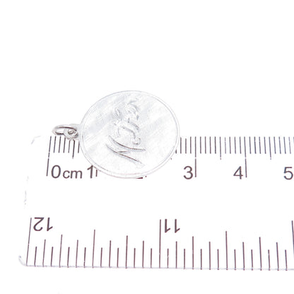 GRIFFITH & SONS CO. 925 Sterling Silver Vintage Engraved Mother Charm Pendant