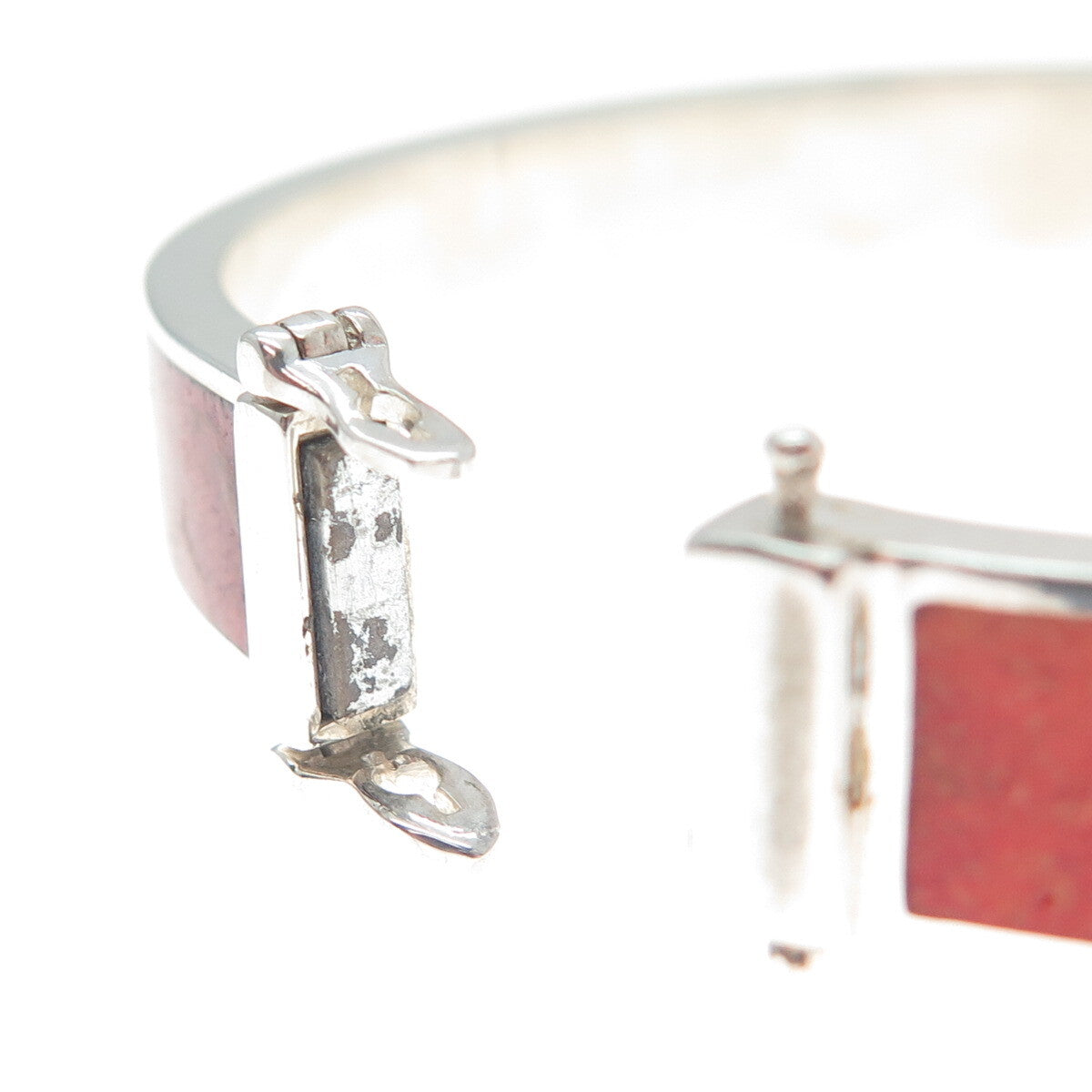 JAY KING DESERT ROSE Sterling Silver Vintage Real Spiny Oyster Shell Bracelet 7"