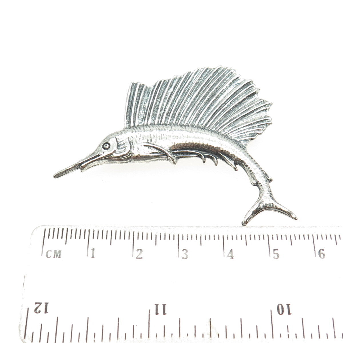 925 Sterling Silver Antique Art Deco Swordfish Pin Brooch