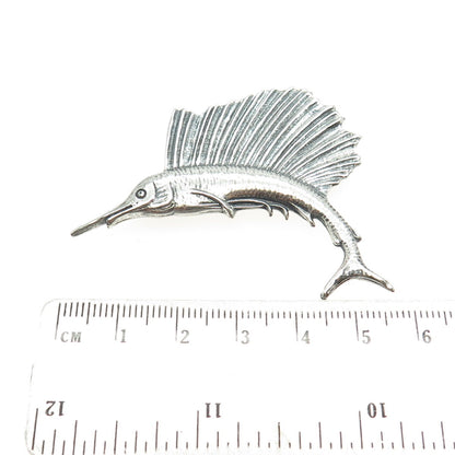 925 Sterling Silver Antique Art Deco Swordfish Pin Brooch