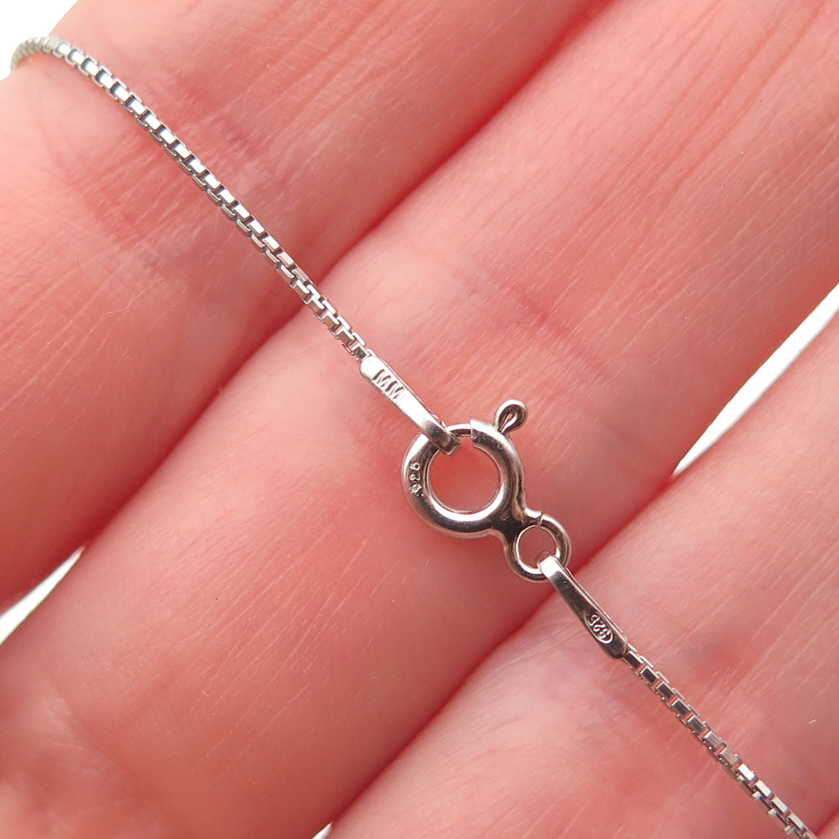DEE BERKLE Sterling Silver Princess & Round-Cut C Z Heart Box Chain Necklace 16"