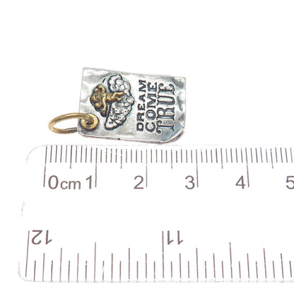 WAXING POETIC Sterling Silver 2-Tone Vintage Dream Come True Hammered Pendant