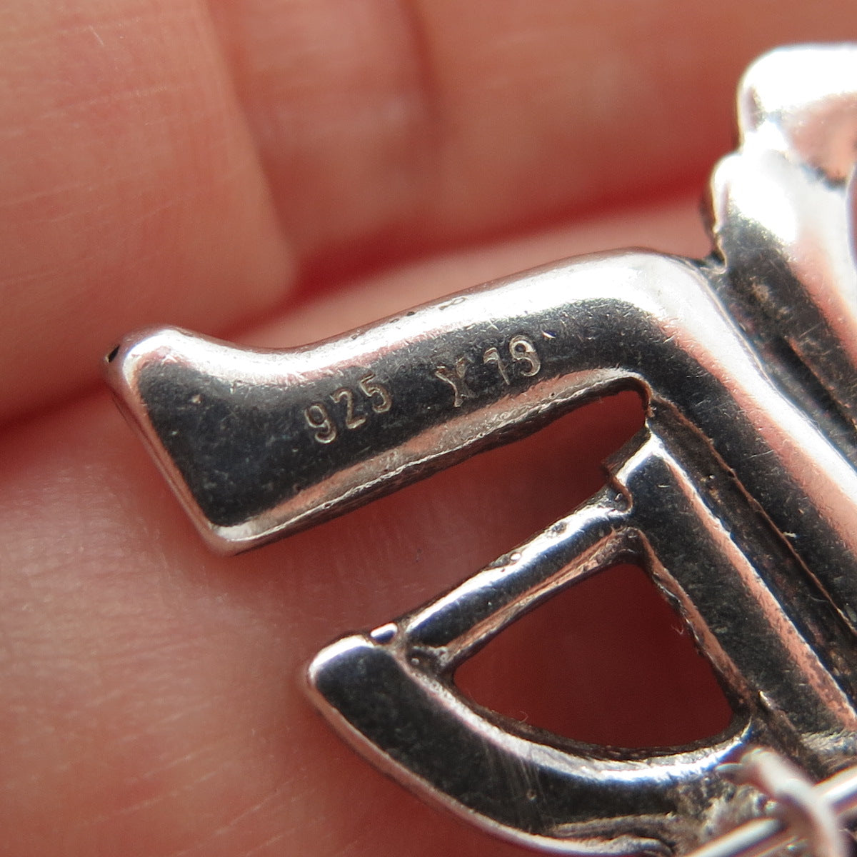 ELEFTHERIOU EL 925 Sterling Silver Vintage Keros Harpist Modernist Pin Brooch
