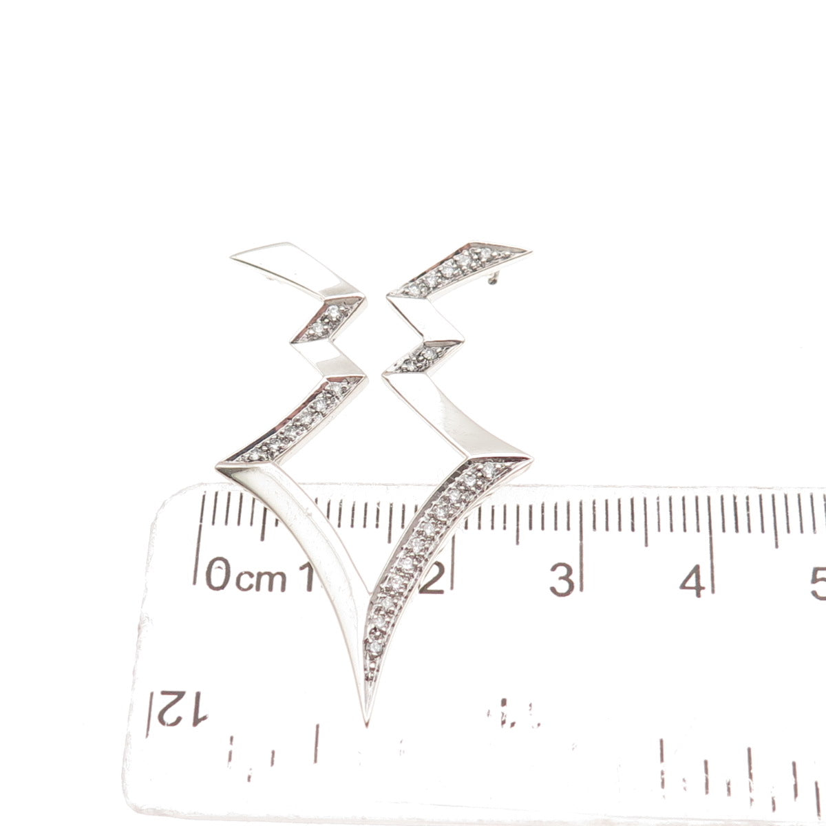 925 Sterling Silver Real Round-Cut Diamond Arrow Centerpiece Charm Pendant