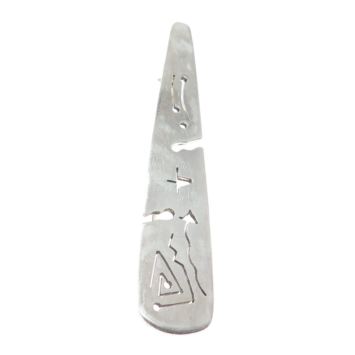 925 Sterling Silver Vintage Mexico Aztec Storyteller Pin Brooch