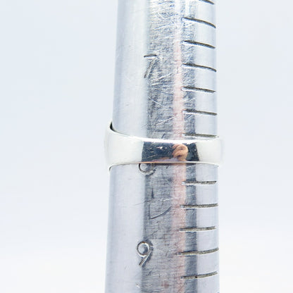 925 Sterling Silver Ribbed Ring Size 8