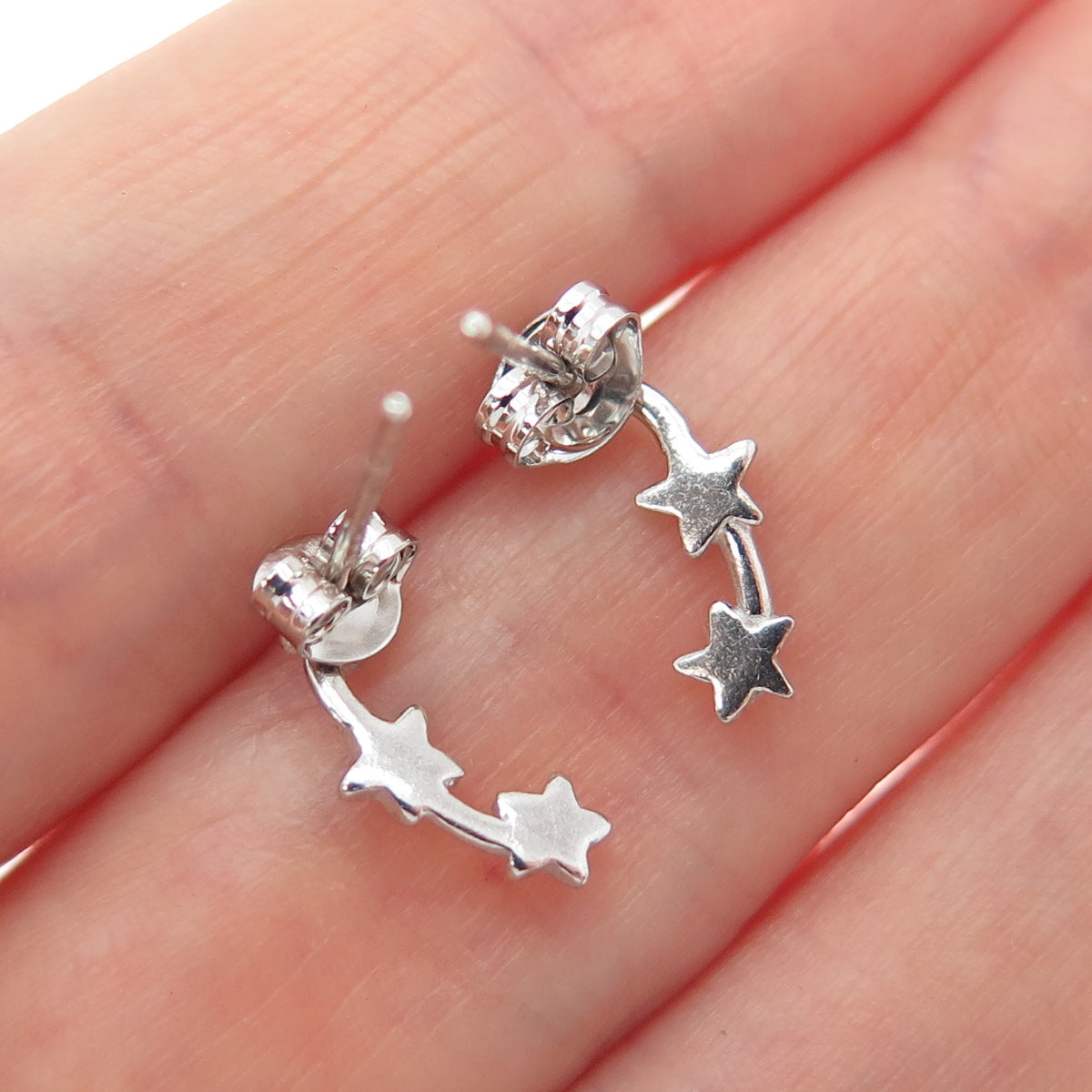925 Sterling Silver Falling Stars Drop Earrings