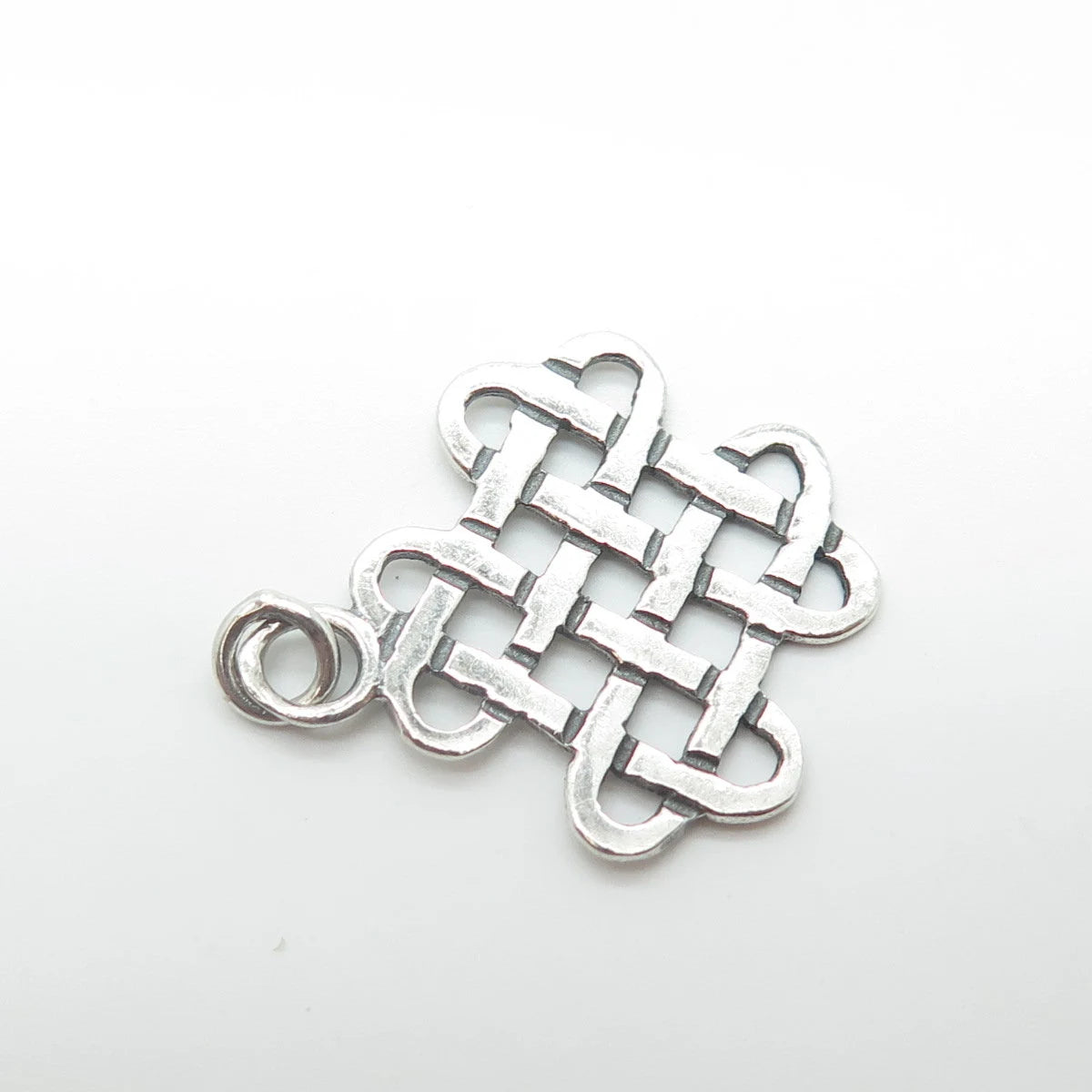 925 Sterling Silver Vintage Celtic Salomon's Knot Charm Pendant