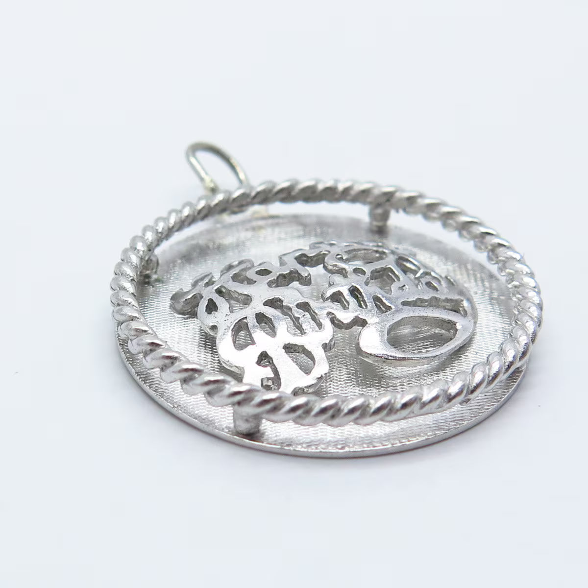 925 Sterling Silver Vintage "Happy Birthday" Pendant