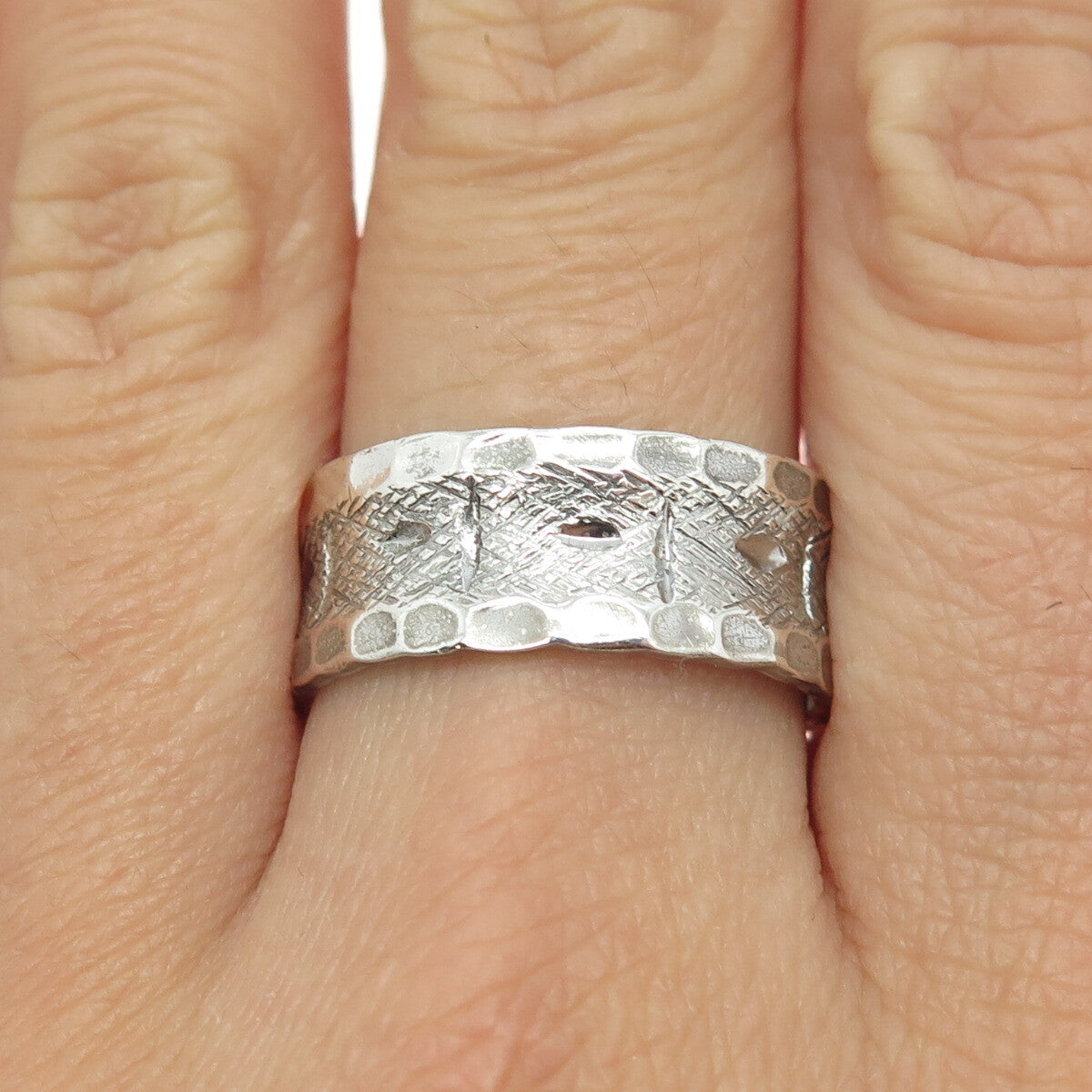 J.D. SCHLANG CO. 925 Sterling Silver Antique Art Deco Band Ring Size 10