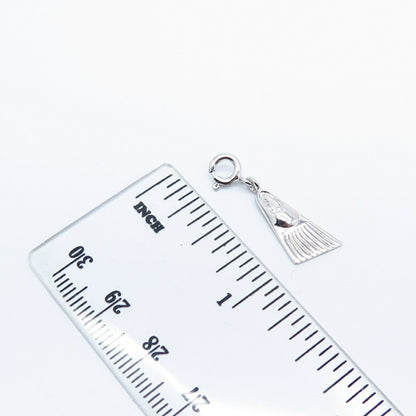 925 Sterling Silver Vintage Flippers Diving Pendant