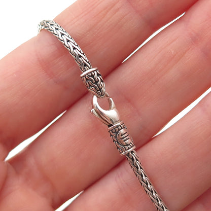 John Hardy 925 Sterling Silver Vintage Classic Chain Heart Charm Bracelet 6.5"