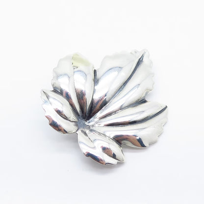 925 Sterling Silver Vintage Jewelart Maple Leaf Pin Brooch