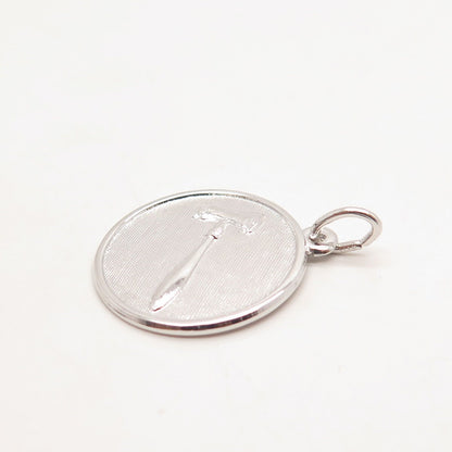 925 Sterling Silver Vintage Judge's Hammer Charm Pendant