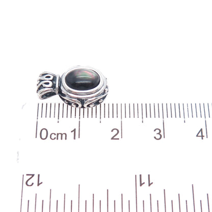 ROSS SIMONS Sterling Silver Vintage Real Abalone Shell Minimalist Charm Pendant