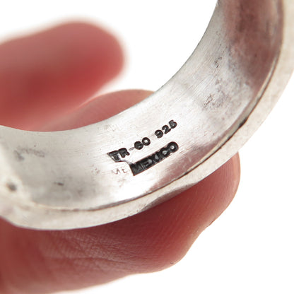 925 Sterling Silver Vintage Mexico Star Oxidized Band Ring Size 10