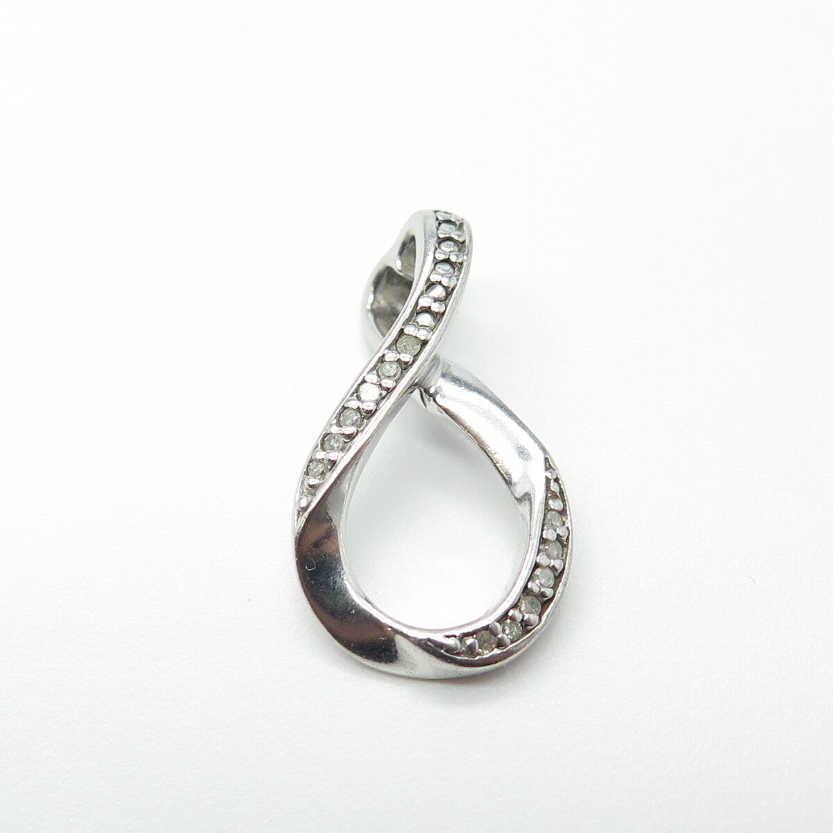 BGE Bradford Exchange 925 Sterling Silver Real Diamond Love You Forever Pendant