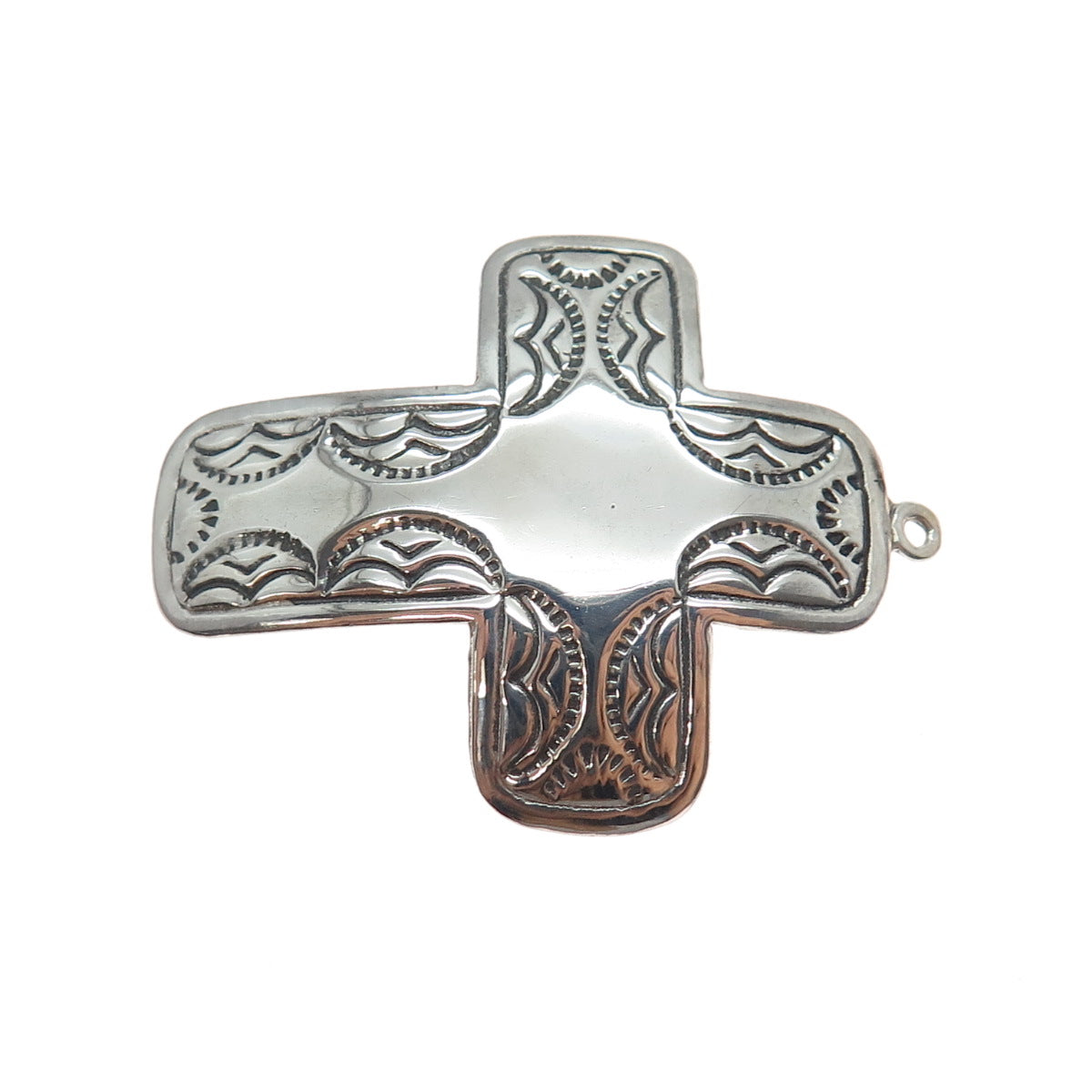 SIDNEY EVAN 925 Sterling Silver Vintage Cross Oxidized Charm Pendant