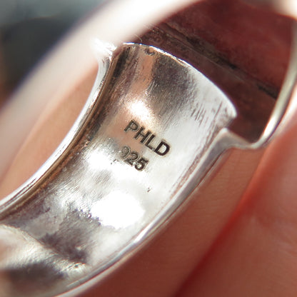 PHLD PlayHardLookDope 925 Sterling Silver Real Coral Ring Size 10.75