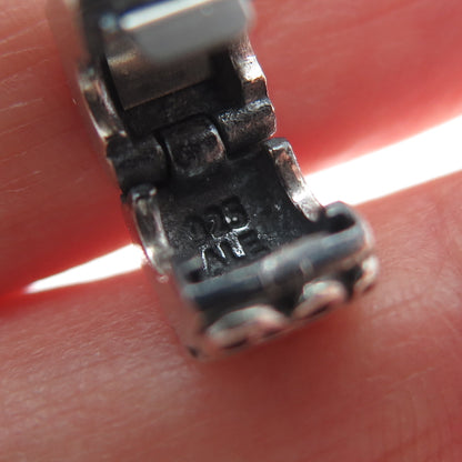 PANDORA 925 Sterling Silver Swirl Oxidized Clip Charm