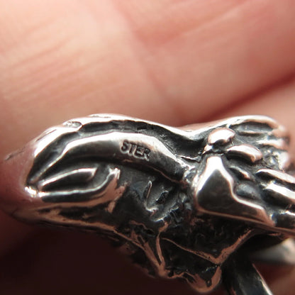 925 Sterling Silver Vintage Sneakers w/ Wings Pendant