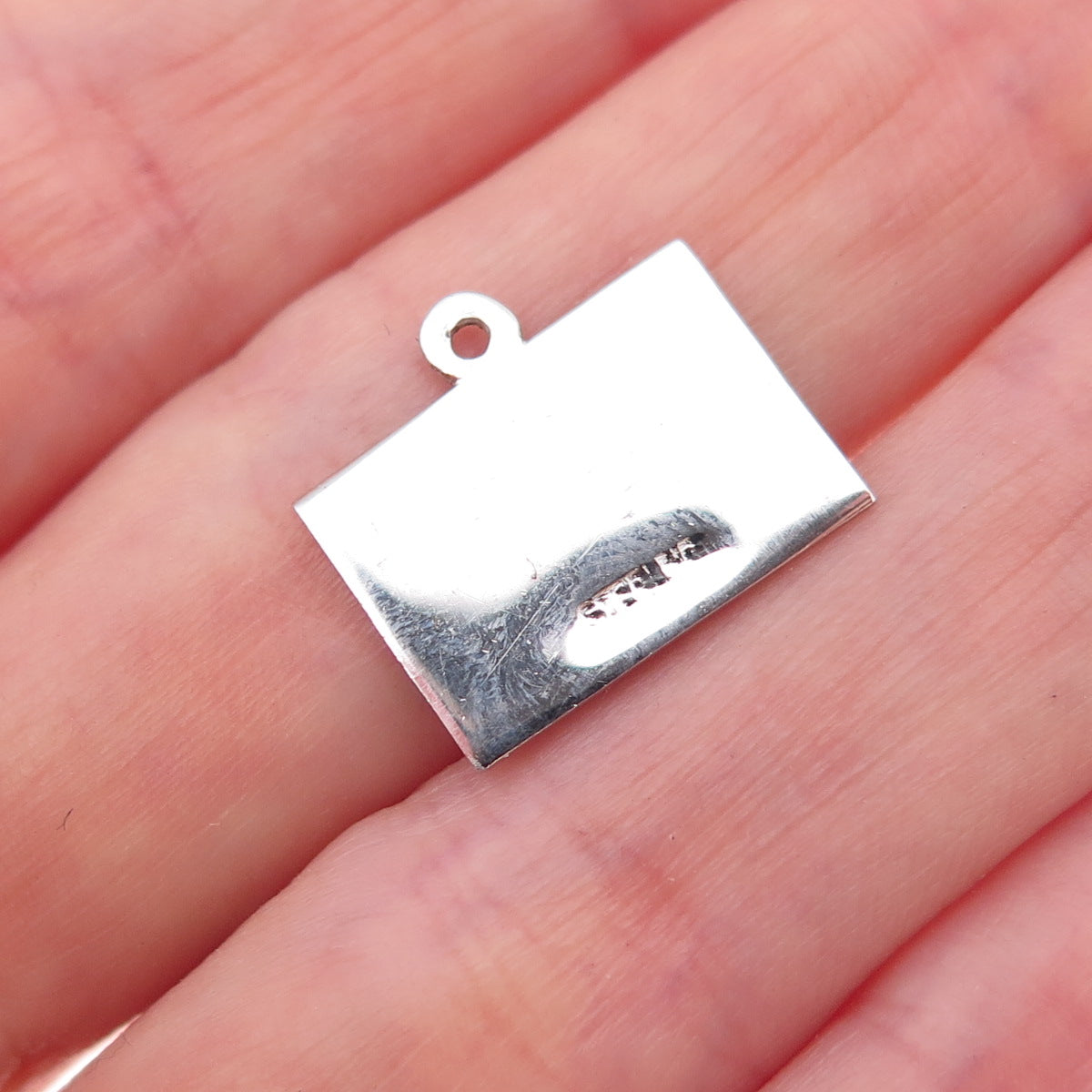925 Sterling Vintage Enamel Western Postal Happy Birthday Telegram Charm Pendant