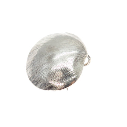 925 Sterling Silver Vintage Mexico Seashell Oxidized Pin Brooch / Pendant