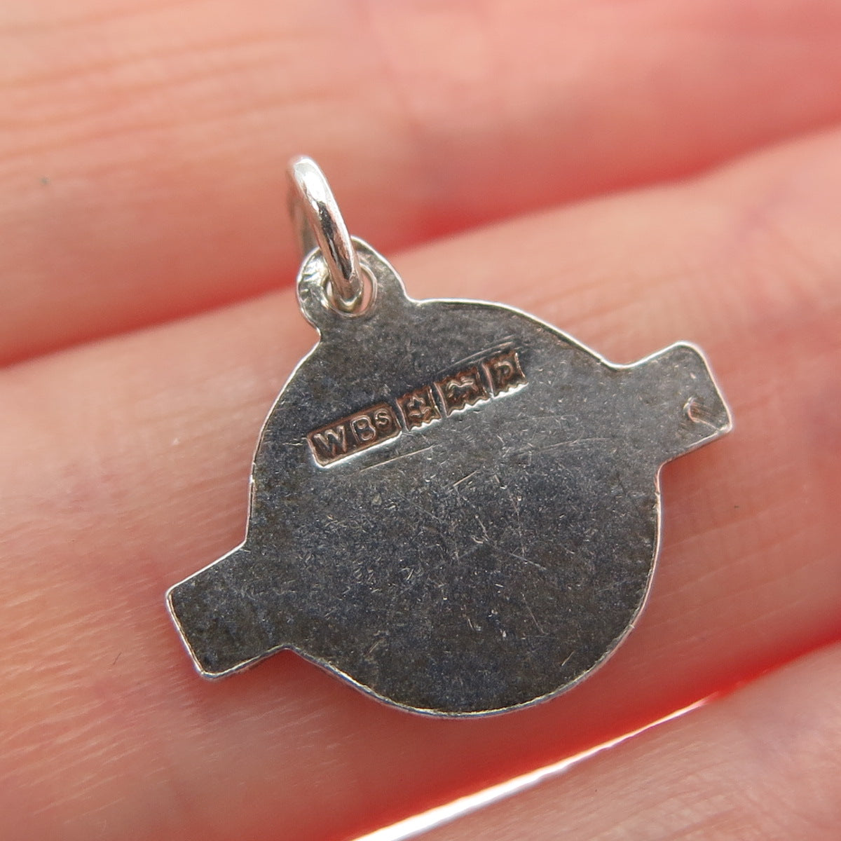 WARD BROS 925 Sterling Silver Vintage 1964 Enamel London Transport Mini Pendant