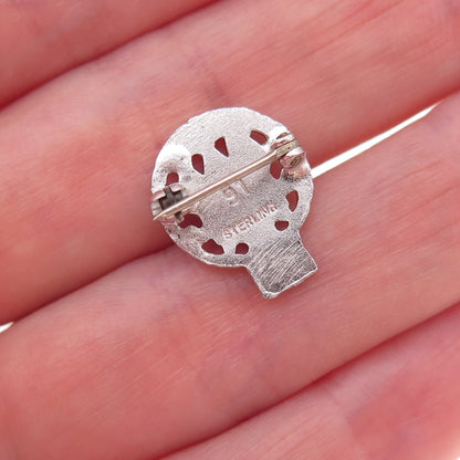 925 Sterling Silver Antique Enamel Order of the Eastern Star 25 Years Pin Brooch