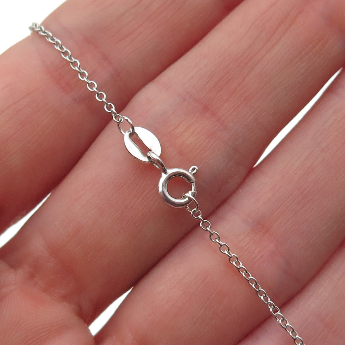 925 Sterling Silver Vintage St. Conrad & St. John Eudes Cable Chain Necklace 18"