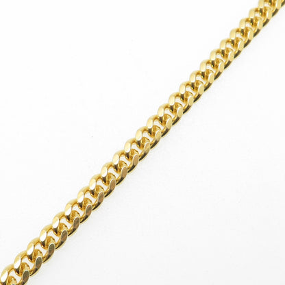 925 Sterling Silver Gold Plated Italy Cuban Link Bracelet 7.75"