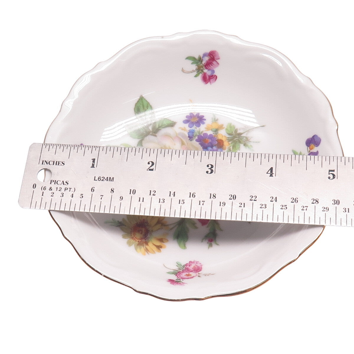 MITTERTEICH BAVARIA Antique SET of 2 "Meissen Floral" Porcelain Cabinet Plates